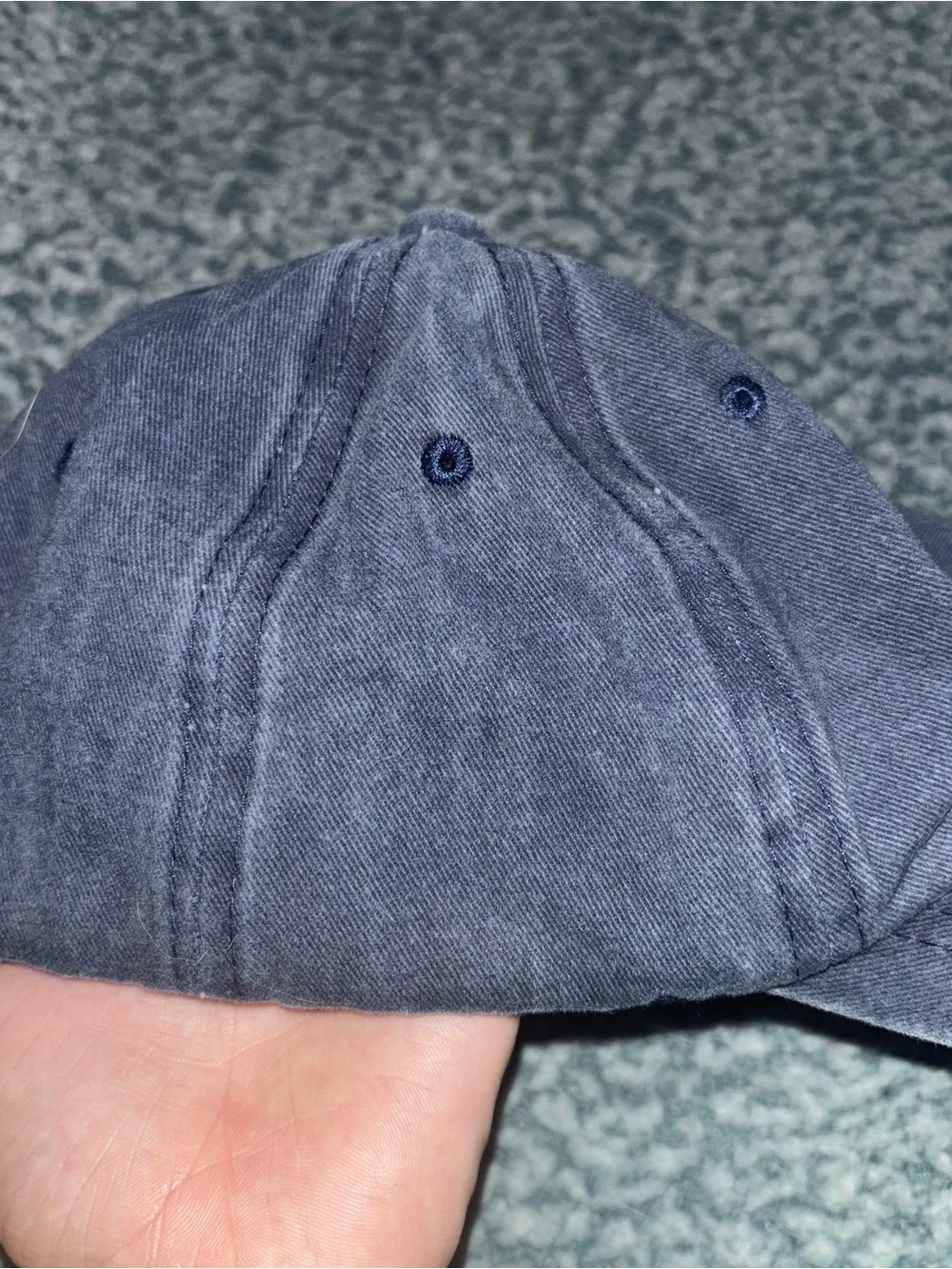 Faith Script Navy Baseball Cap